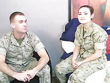 Asian Marine Girl With Mom