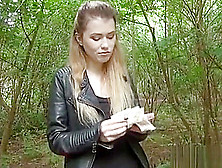 Big Ass Czech Babe Screwed In The Woods For Some Money