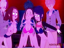Boku No Hero Hentai - Orgy Momo,  Uraraka & Jiro With Deku,  Todoroki & Bakugou