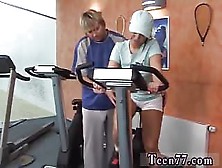 Two Blonde Slut Fucked Sascha Anal Penetrated By Fitness Instructor