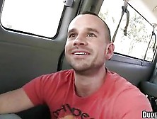 A Hot Straight Hunk Talked Into Taking A Cock In The Van