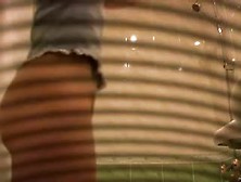 Bubble Butt Brunette Captured On A Shower Spy Cam