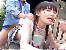 Japanese Teen Gets Her Covered In Cum Outsi - Pretty Face