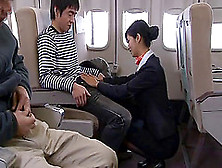 Very Luscious Japanese Stewardess Gets Screwed Hardcore While On Board