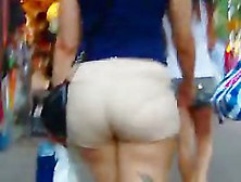 Taut Shorts With Vpl