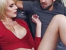 Shemale Fucks Male Anal On Couch