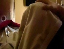 Getting A Blowjob Under The Blanket I Cum In Her Mouth