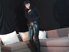 Sandra Dances In Leather Pants