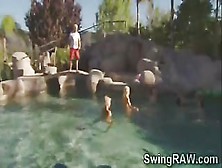Sexy Swinger Couples Fuck Each Other In The Swimming Pool