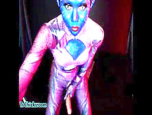 Monster Boner She-Creature In Avatar Makeup