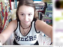 Webcam Girl Cheerleader Masturbation