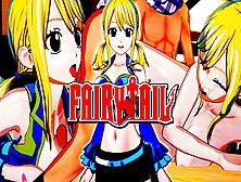 Fairy Tail Natsu And Lucy Anime Boobjob And Cream Pie