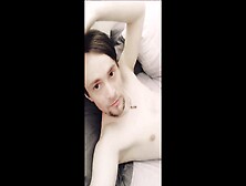 Skinny Tattooed Guy Waiting For You,  Horny In Bed,  With Big Dick