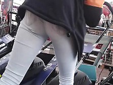 Nice Butt In Some Tight White Pants