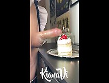 Adorable Femboy Maid With Huge Cock Cums On Cake And Eats It