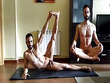Practising Yoga Completely Naked At Home