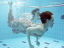 Two Dressed Beauties Underwater Netrebko And Poleshuk