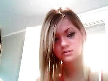 Astounding College Golden-Haired Strumpets On Web Camera Smokin' And Flashing