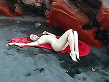 The Cute Redhead Bimbo Olivie Nubiles Is Convulsing Naked On The Ground
