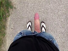 Crossdresser With Sexy Feet Showing Cock