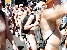 Nude Protest In The Castro Street