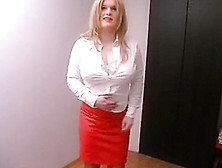 Red Leather Skirt 2