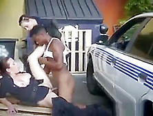 Officers Sucking Fucking Big Black Dong Threesome