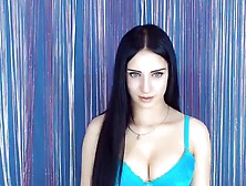Dgaell,  Russian Camgirl,  Takes Off Her Panties And Shows Her Tender Ass
