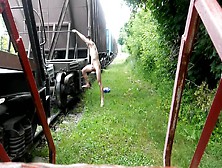 Jerking Off Near A Freight Train