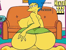Marge Uses Her Monstrous Bum On Bart's Penis (The Simpsons)