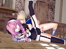 Fate: Saber With Strapon Destroy Astolfo Boypussy