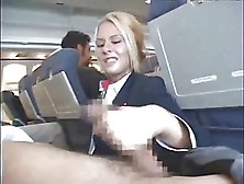 Stewardess Handjob And Blowjob