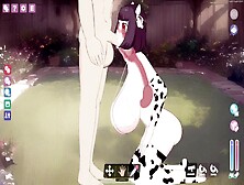 Lust's Cupid,  A 2D Sex Simulation Game Attractive Slut Dressed As A Cow Costume Miruku