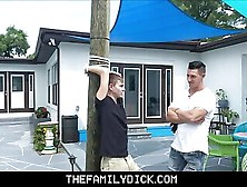 Tied Up Twink Nephew Johnny Hunter Fucked By Hot Uncle Jax Thirio Outdoors