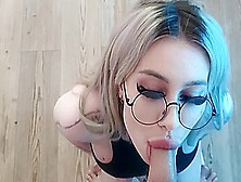 Slobbery Blowjob And Cum On Curvy Face