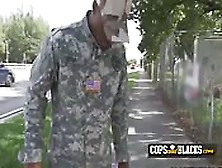 Busty Cops Apprehend Suspicious Soldier