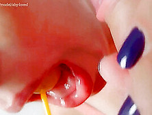 Charming Stepdaughter Blows Perfect Bj With Close Up With Lolli Pop