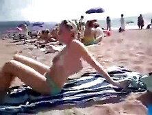 Exposes Her Boobs At Beach For A Joke