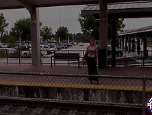 Mila Gets Her Boyfriend To Eat Her Pussy In The Station