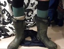 Nlboots - Socks,  Adidas Shorts,  Turned Down Wr Rubber Boots