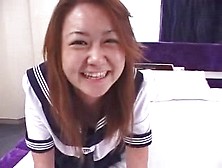 Giggly Japanese Schoolgirl In Uniform Screwed