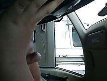 Transexual Jerk Public Trucker Driving Hwy.