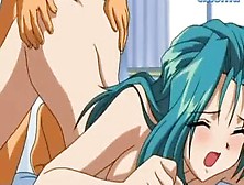 Manga Mädchen Mit Blauen Haaren Doggy Style Gebumst
