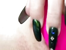 Bombshell Shows Close-Up How To Play With Her Vagina Sex Toy.  Masturbation.