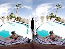 Erotic America - Kenna James Shows Titties Off At The Pool Inside Vr