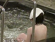 Naked Asian Sitting Back To The Voyeur Cam In Shower Room Nri039 00