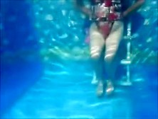 Underwater Vid Showing A Peek Of Pussy & Tits