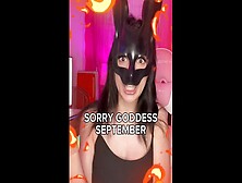 Sorry Goddess September Femdom Joi Cumming Control - Sperm Schedule On Onlyfans!