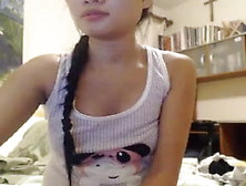Asian Strips Naked And Plays.