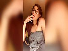 Extraordinaire Woman Records Herself Smoking